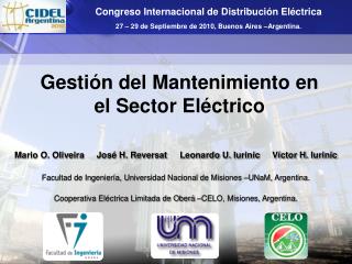 Gestión del Mantenimiento en el Sector Eléctrico