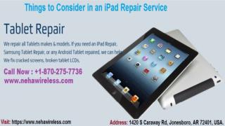 Things to Consider in an iPad Repair Service