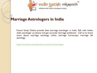 Marriage Astrologers in India