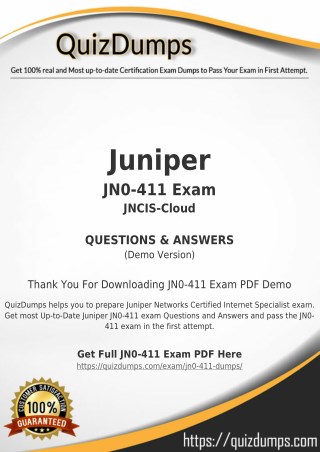 JN0-411 Exam Dumps - Pass with JN0-411 Dumps PDF [2018]
