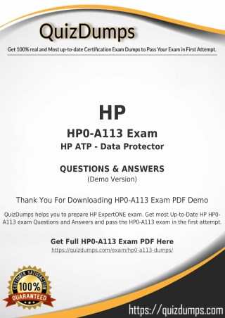 HP0-A113 Exam Dumps - Download HP0-A113 Dumps PDF