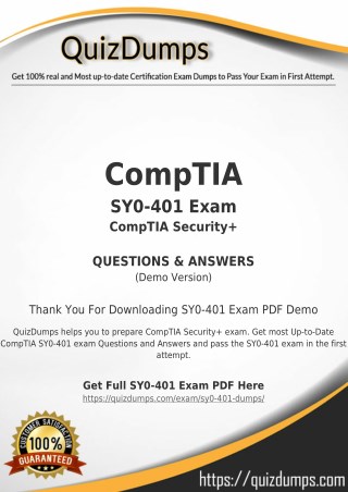 SY0-401 Exam Dumps - Prepare SY0-401 Dumps PDF [2018]