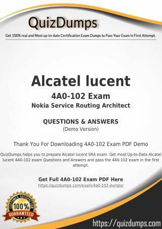 4A0-102 Exam Dumps - Download 4A0-102 Dumps PDF