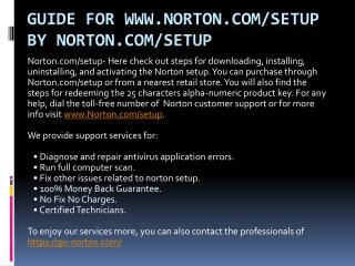Norton.com/Setup - Norton Security Support