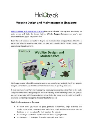 Website Design and Maintenance in Singapore