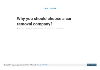Why you should choose a car removal company?