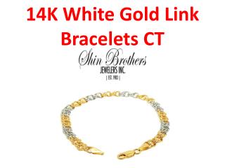 14K White Gold Link Bracelets CT