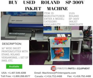 Buy Used Roland SP-300V Inkjet Machine