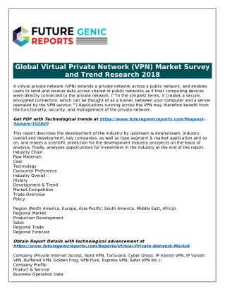 Research Article Globally Connected on Virtual Private Network (VPN): Market Synopsis and Highlights and Forecast- 2023