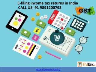 Do I have to file my E-filing income tax returns in India or can I do it offline 09891200793?