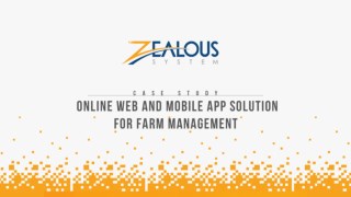 Online Web and Mobile App Solution for farm management Using .Net MVC Technology