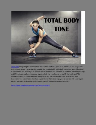 Total Tone - Burn Fat Quickly Without Exercise