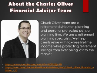 About the Chuck Oliver Financial Advisor Team