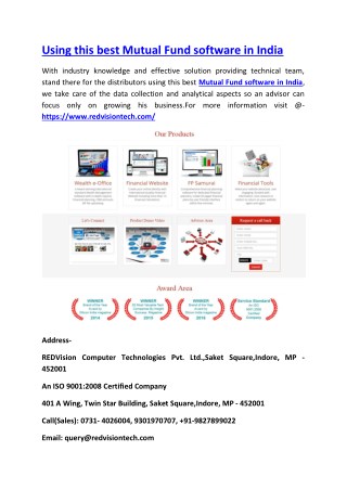 Using this best Mutual Fund software in India