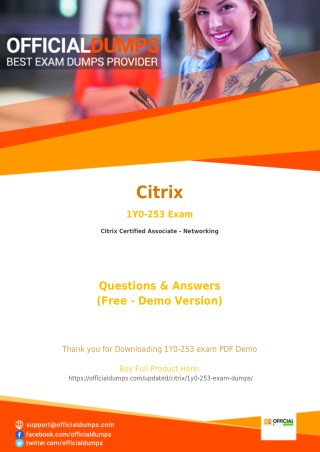 1Y0-253 - Learn Through Valid Citrix 1Y0-253 Exam Dumps - Real 1Y0-253 Exam Questions