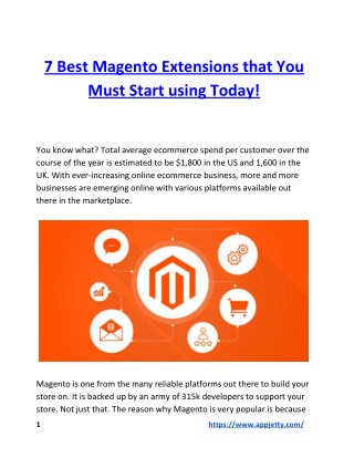 7 Best Magento Extensions that You Must Start using Today!