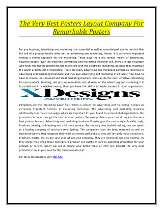 The Very Best Posters Layout Company For Remarkable Posters