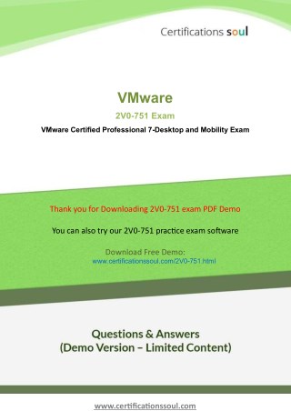 VMware 2V0-751 Practice Exam Questions
