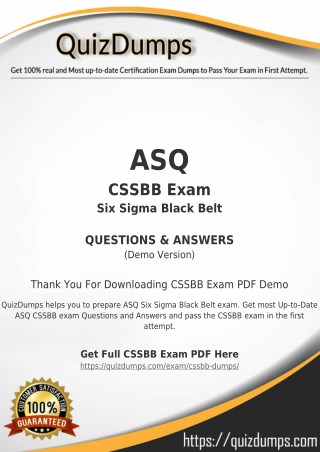 CSSBB Exam Dumps - Real CSSBB Dumps PDF [2018]