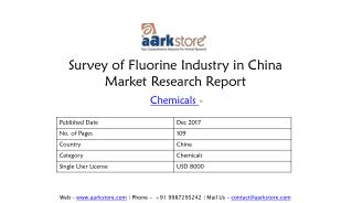 Survey of Fluorine Industry in China | Chemicals Market Research Reports