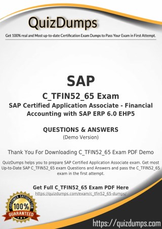 C_TFIN52_65 Exam Dumps - Preparation with C_TFIN52_65 Dumps PDF [2018]