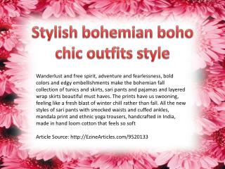 Stylish Bohemian Bohochic Outfits Style