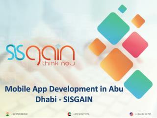 Mobile App Development in Abu Dhabi, UAE |SISGAIN