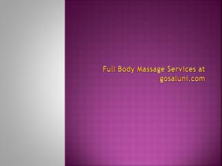 female to male body massage services | gosaluni