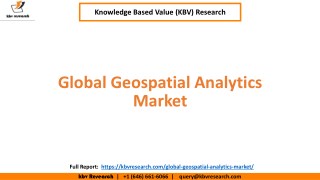 Global Geospatial Analytics Market Share and Market Size