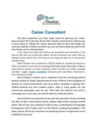 Career Consultant