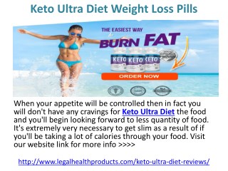 Keto Ultra Diet Weight Loss Pills