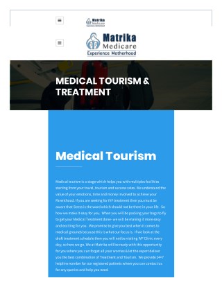Medical Tourism and Treatment | Matrika Medicare