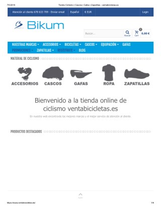 Tienda Ciclismo | Cascos | Gafas | Zapatillas - ventabicicletas.es