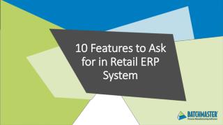 10 Features to Ask for in Retail ERP System