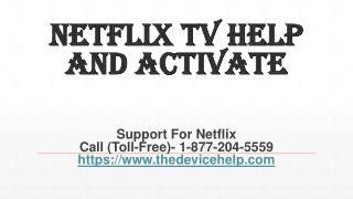 netflix tv help and activate call Toll Free - 1-877-204-5559