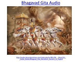 Listen Bhagavad Gita Audio for soul Peace