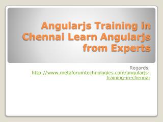 AngularJS Training in Chennai â€“ Learn From AngularJS Experts