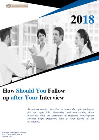 How Should You Follow up After Your Interview