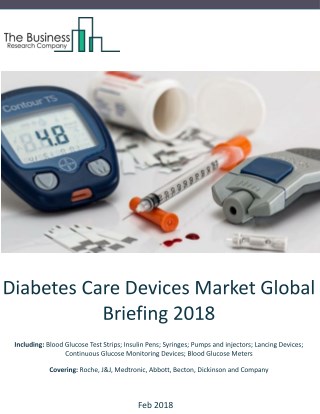 Diabetes Care Devices Market Global Briefing 2018