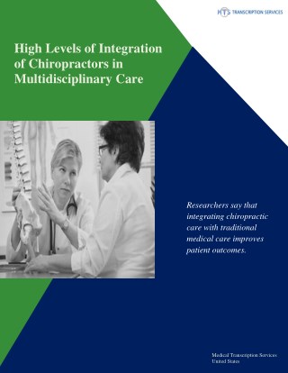 High Levels of Integration of Chiropractors in Multidisciplinary Care