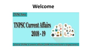 TNPSC Current Affairs 2018 â€“ 19 Download the Tamil Nadu PSC GK Pdf