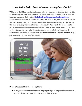 How to Fix Script Error When Accessing QuickBooks?