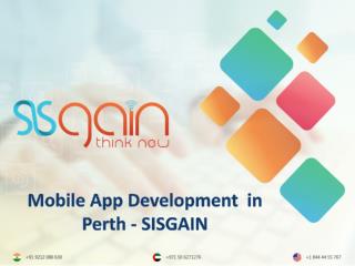 Mobile development agency in Perth |SISGAIN