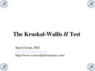 The Kruskal-Wallis H Test