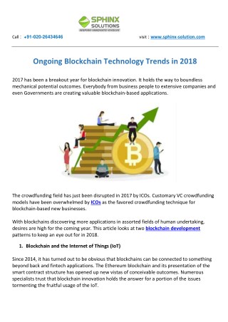 Ongoing Blockchain Technology Trends in 2018