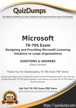 70-705 Exam Dumps - Real 70-705 Dumps PDF