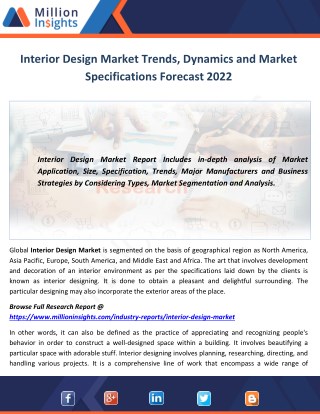 Interior Design Market Trends, Dynamics and Market Specifications Forecast 2022