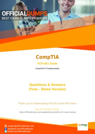 FC0-U51 - Learn Through Valid CompTIA FC0-U51 Exam Dumps - Real FC0-U51 Exam Questions