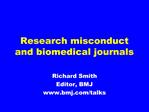 Research misconduct and biomedical journals
