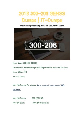 2018 Cisco 300-206 Real Dumps | IT-Dumps